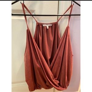 Super Cute Pink Deep V neck Top